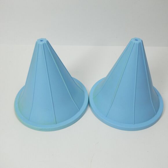 My Little Pony Dream Castle Pair Turrets Blue Spire Tops MLP G1 Vintage - Picture 4 of 8